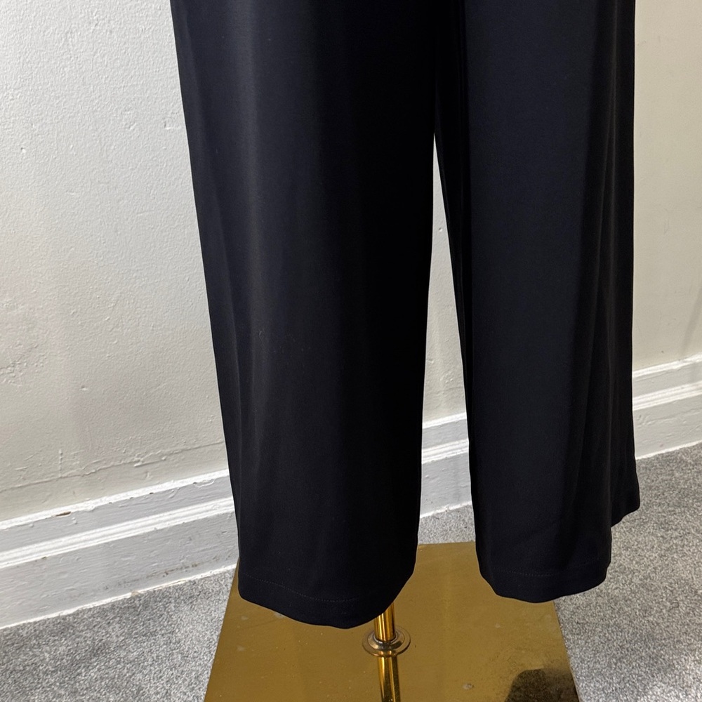 NWT Theory Black Wide Leg ‘Admiral’ Crepe Cargo Pants - Size 8 - Picture 10 of 12
